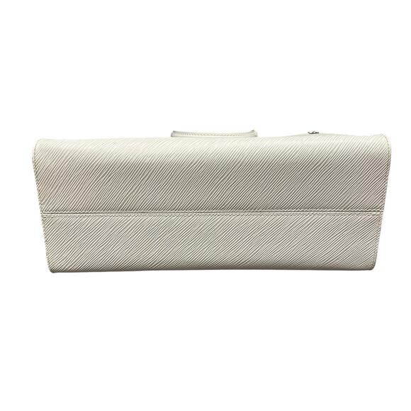 Louis Vuitton White Blue 2020 Epi On The Go MM Double Handle Tote Bag FLAW - Picture 9 of 11